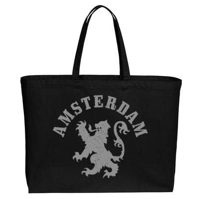 Amsterdam Netherlands Lion Dutch Holland Vintage Amsterdam Cotton Canvas Jumbo Tote