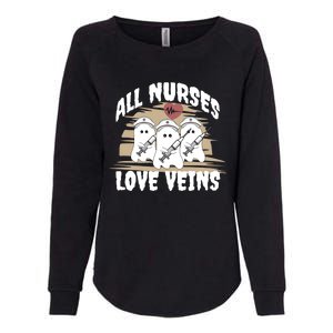 All Nurses Love Veins Vampire Gift Womens California Wash Sweatshirt