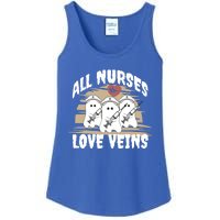 All Nurses Love Veins Vampire Gift Ladies Essential Tank