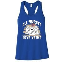 All Nurses Love Veins Vampire Gift Women's Racerback Tank