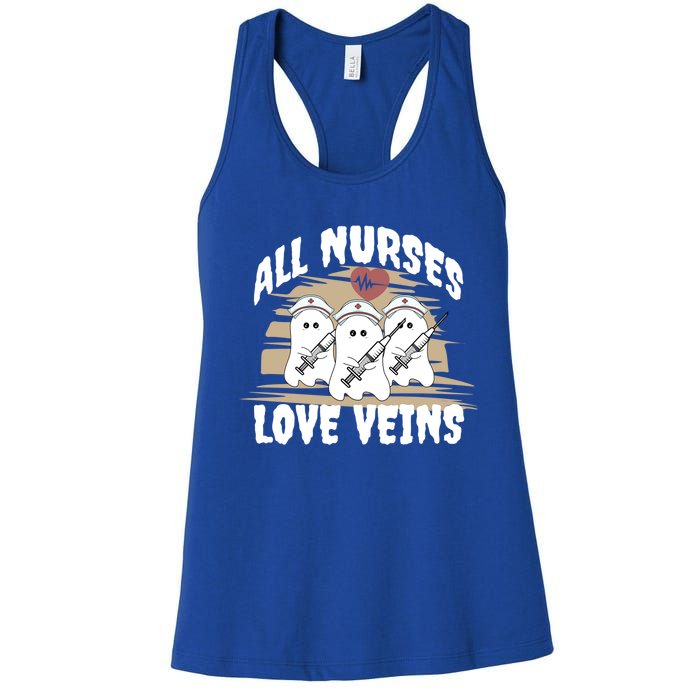 All Nurses Love Veins Vampire Gift Women's Racerback Tank