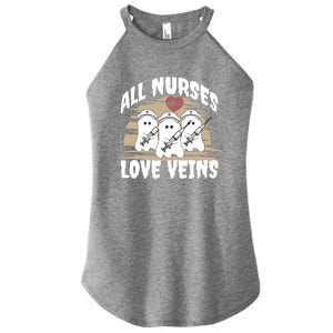 All Nurses Love Veins Vampire Gift Women's Perfect Tri Rocker Tank