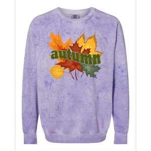 Autumn Nature Leaves Colorblast Crewneck Sweatshirt