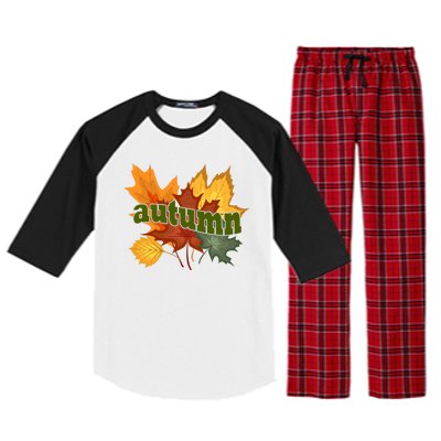 Autumn Nature Leaves Raglan Sleeve Pajama Set