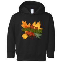 Autumn Nature Leaves Toddler Hoodie