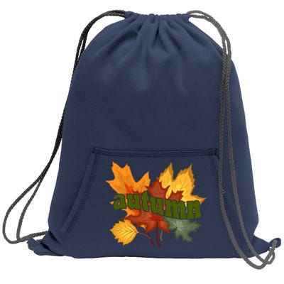 Autumn Nature Leaves Sweatshirt Cinch Pack Bag