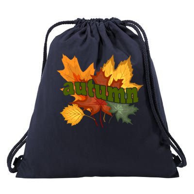 Autumn Nature Leaves Drawstring Bag