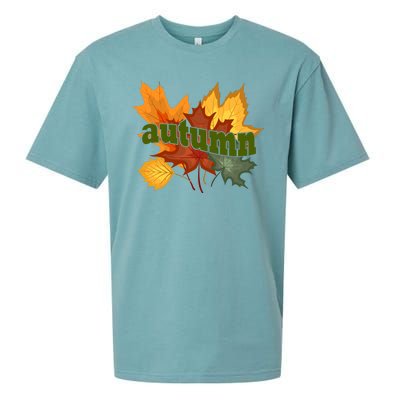 Autumn Nature Leaves Sueded Cloud Jersey T-Shirt