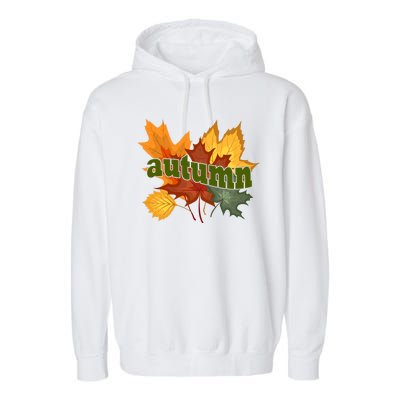 Autumn Nature Leaves Garment-Dyed Fleece Hoodie