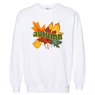 Autumn Nature Leaves Garment-Dyed Sweatshirt