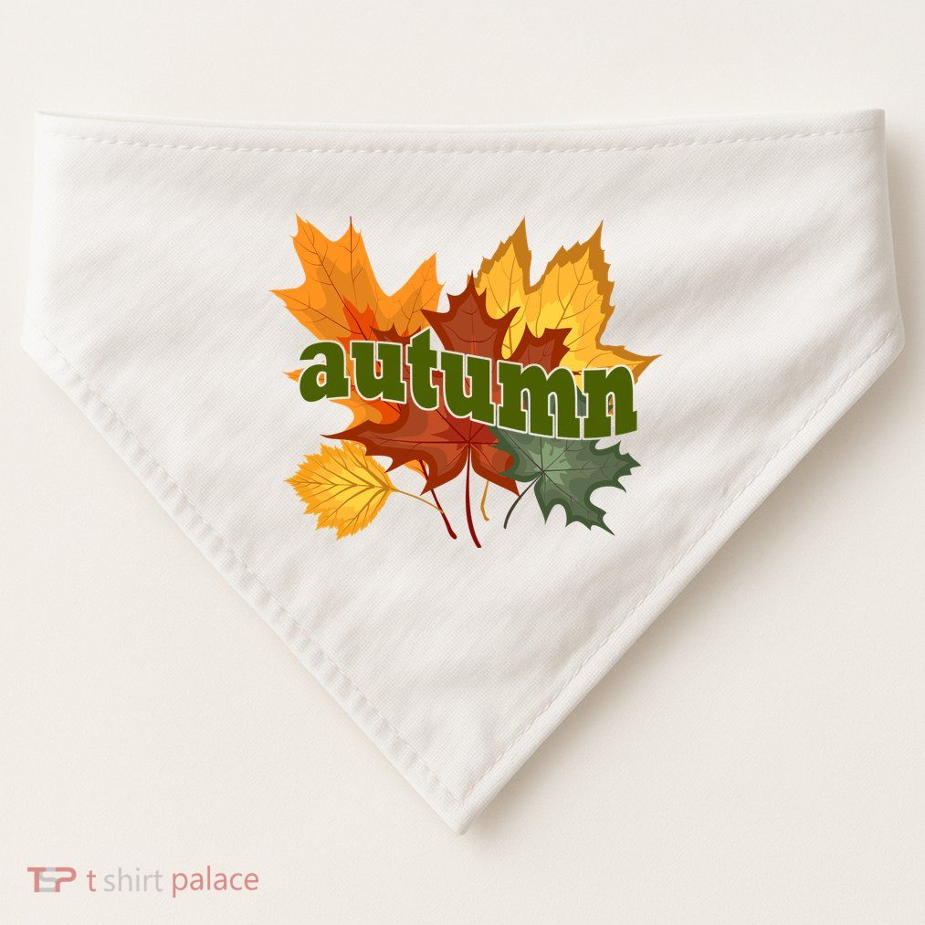 Autumn Nature Leaves USA-Made Doggie Bandana