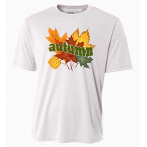 Autumn Nature Leaves Cooling Performance Crew T-Shirt