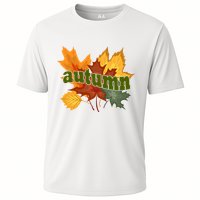 Autumn Nature Leaves Cooling Performance Crew T-Shirt