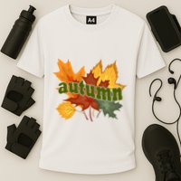 Autumn Nature Leaves Cooling Performance Crew T-Shirt