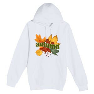 Autumn Nature Leaves Premium Pullover Hoodie