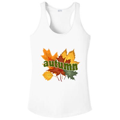 Autumn Nature Leaves Ladies PosiCharge Competitor Racerback Tank