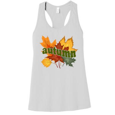 Autumn Nature Leaves Women's Racerback Tank