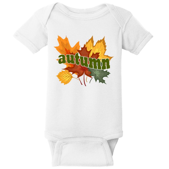 Autumn Nature Leaves Baby Bodysuit