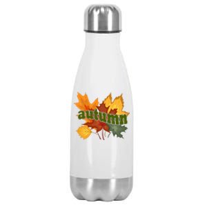 Autumn Nature Leaves Stainless Steel Insulated Water Bottle