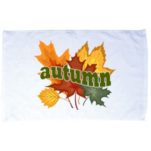 Autumn Nature Leaves Microfiber Hand Towel