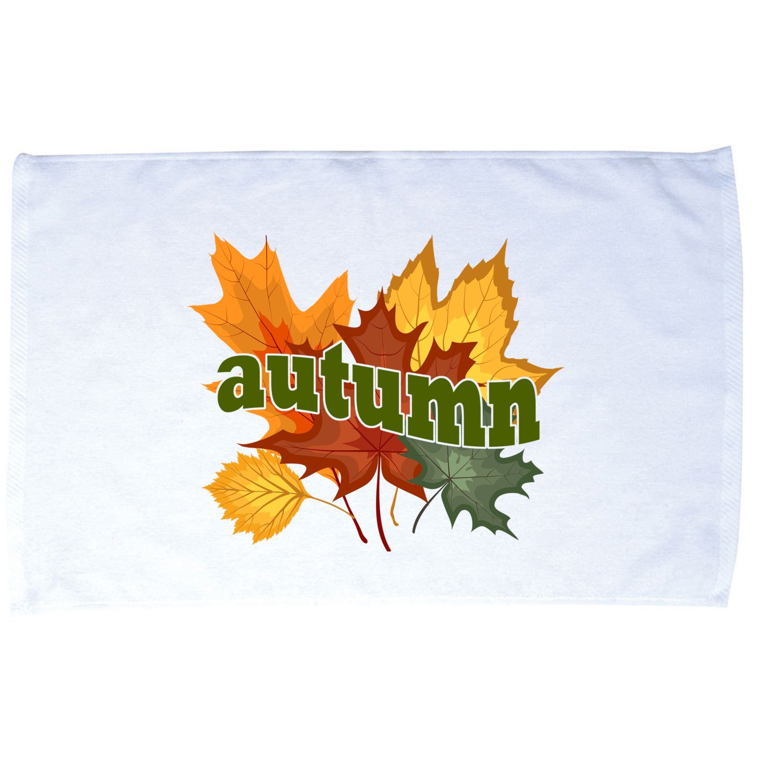Autumn Nature Leaves Microfiber Hand Towel