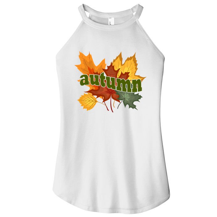 Autumn Nature Leaves Women's Perfect Tri Rocker Tank