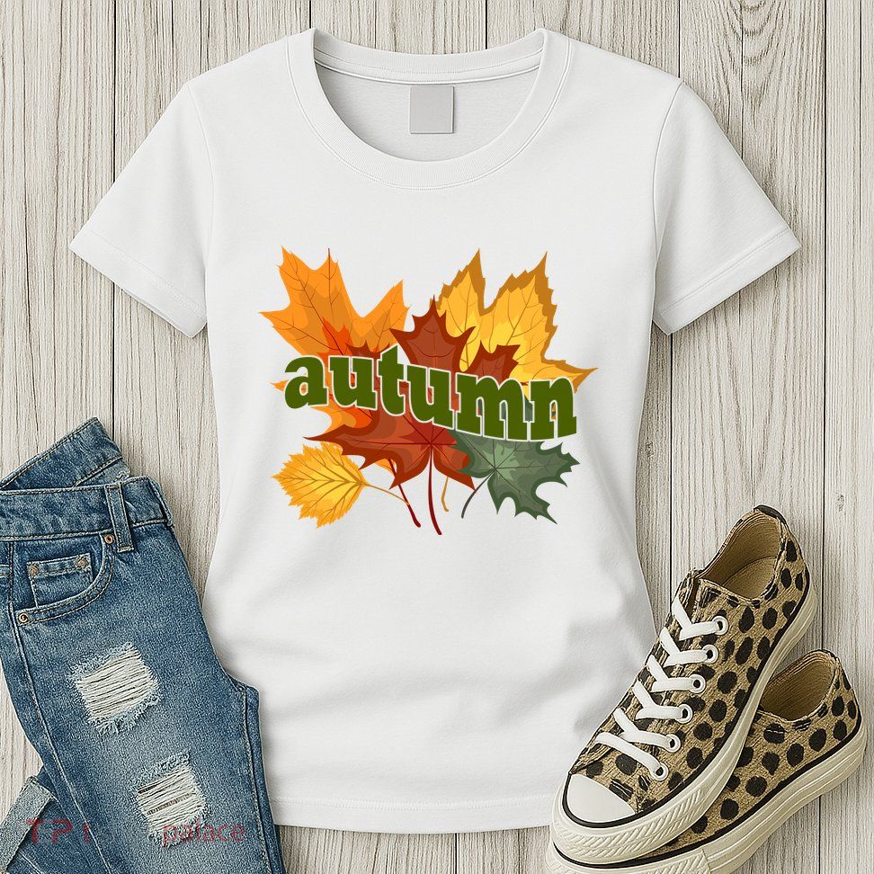 Autumn Nature Leaves Womens T-Shirt