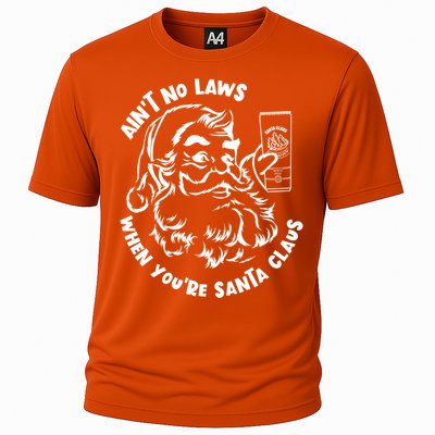 AinT No Laws When YouRe Santa Claus Holiday Ing Gift Cooling Performance Crew T-Shirt