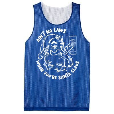 AinT No Laws When YouRe Santa Claus Holiday Ing Gift Mesh Reversible Basketball Jersey Tank