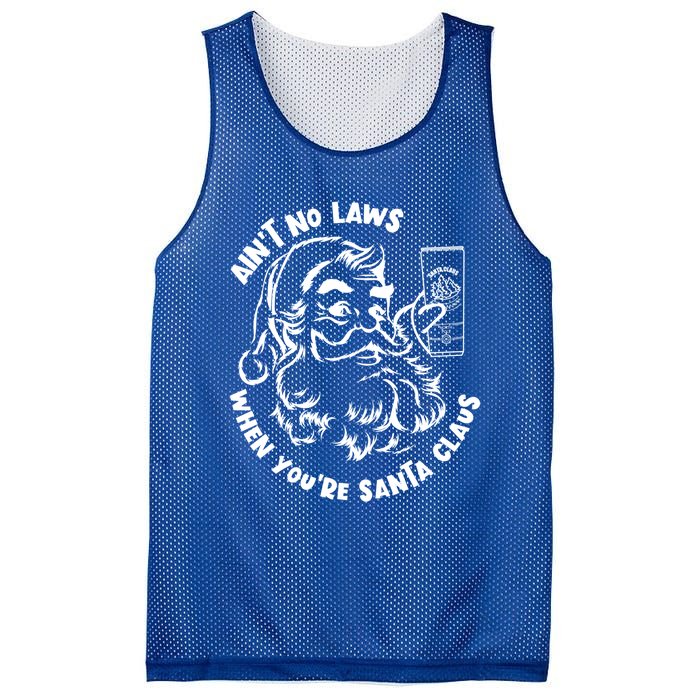 AinT No Laws When YouRe Santa Claus Holiday Ing Gift Mesh Reversible Basketball Jersey Tank