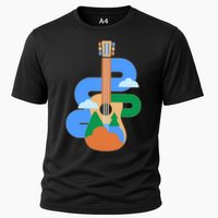 Abstract Nature Lover Guitar Cooling Performance Crew T-Shirt