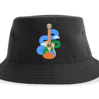 Abstract Nature Lover Guitar Sustainable Bucket Hat