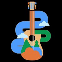 Abstract Nature Lover Guitar Sustainable Bucket Hat