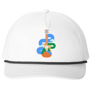 Abstract Nature Lover Guitar Snapback Five-Panel Rope Hat