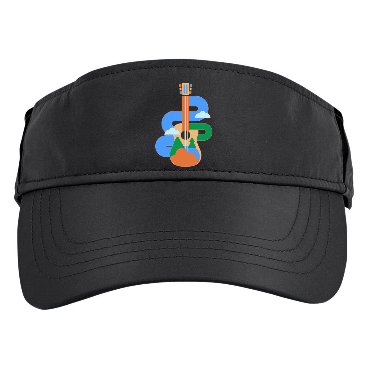 Abstract Nature Lover Guitar Adult Drive Performance Visor