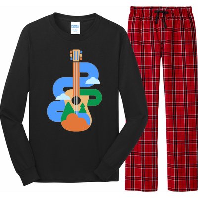 Abstract Nature Lover Guitar Long Sleeve Pajama Set