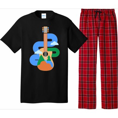 Abstract Nature Lover Guitar Pajama Set