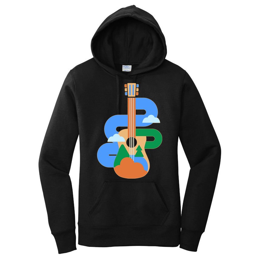 Abstract Nature Lover Guitar Women's Pullover Hoodie