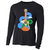 Abstract Nature Lover Guitar Cooling Performance Long Sleeve Crew