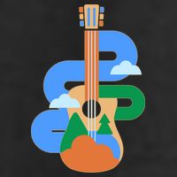 Abstract Nature Lover Guitar 25L Jumbo Tote