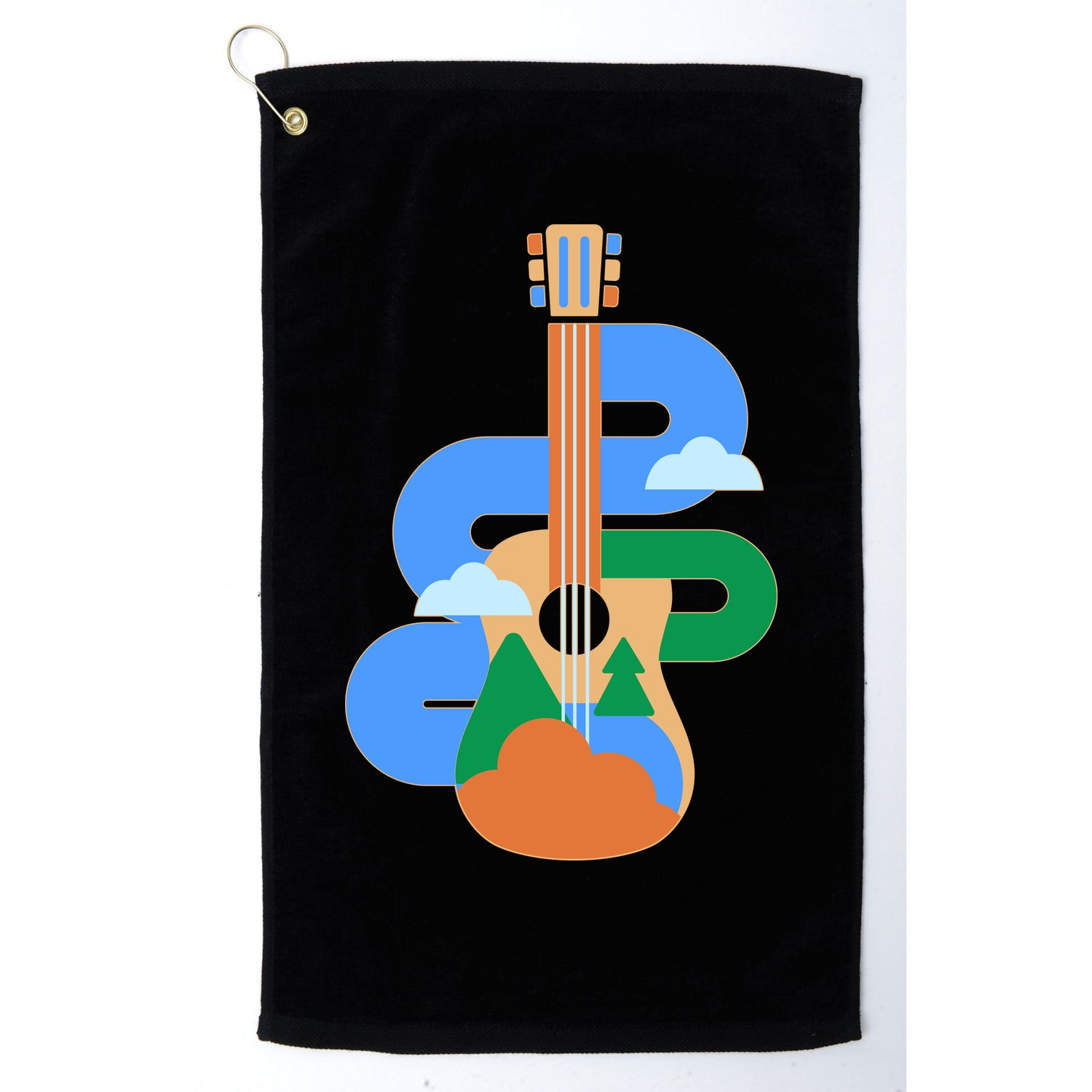 Abstract Nature Lover Guitar Golf Towel