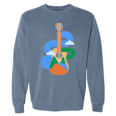 Abstract Nature Lover Guitar Garment-Dyed Sweatshirt