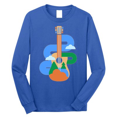 Abstract Nature Lover Guitar Long Sleeve Shirt