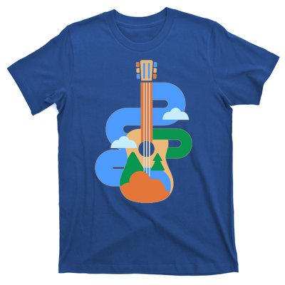 Abstract Nature Lover Guitar T-Shirt