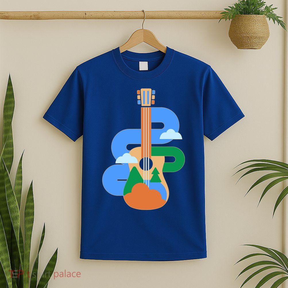 Abstract Nature Lover Guitar T-Shirt