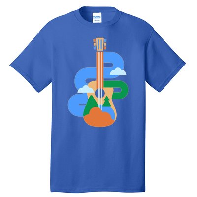 Abstract Nature Lover Guitar Tall T-Shirt