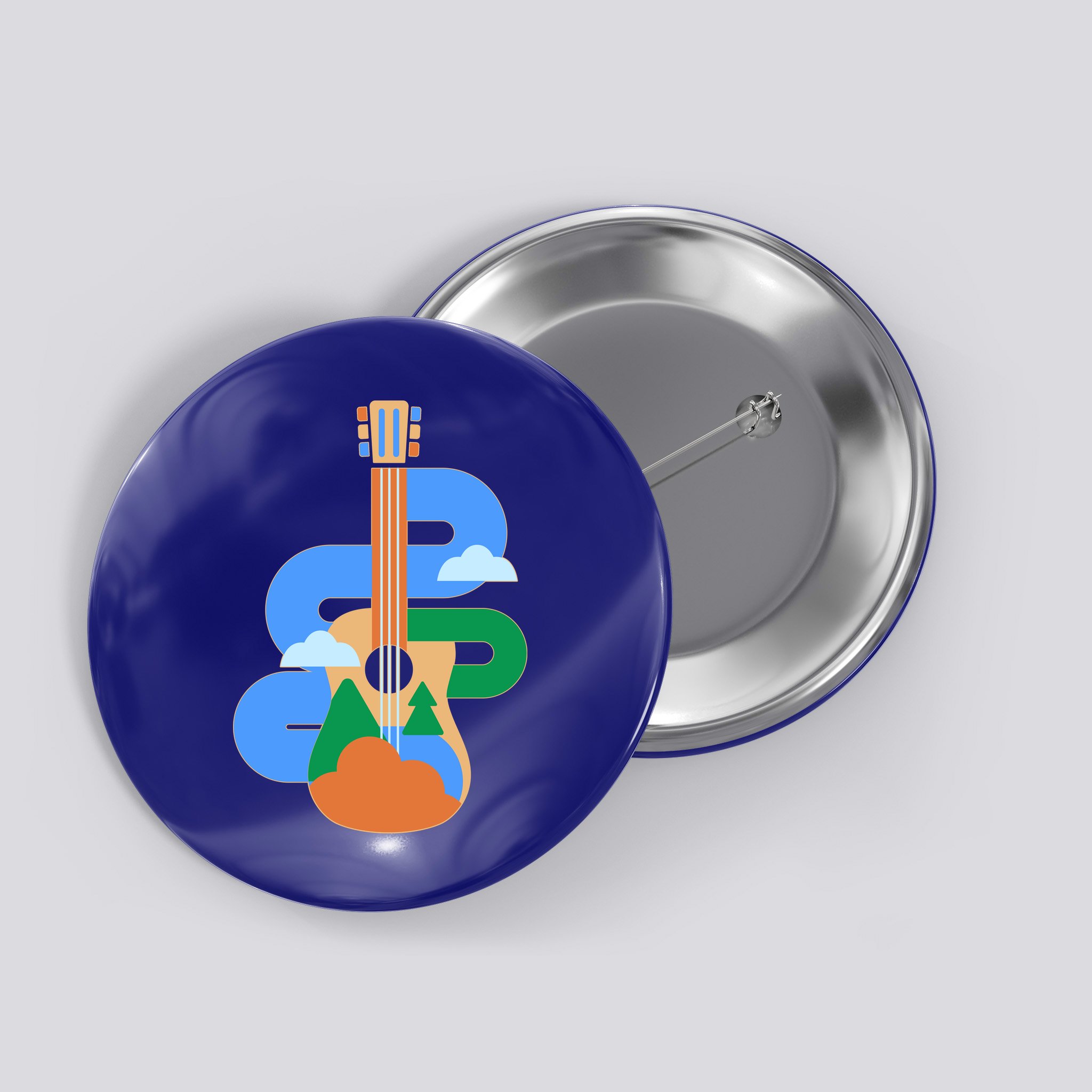 Abstract Nature Lover Guitar Button