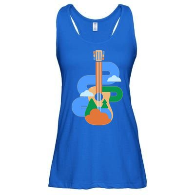 Abstract Nature Lover Guitar Ladies Essential Flowy Tank