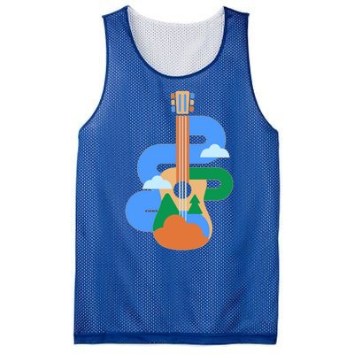 Abstract Nature Lover Guitar Mesh Reversible Basketball Jersey Tank