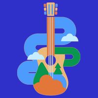 Abstract Nature Lover Guitar Premium T-Shirt